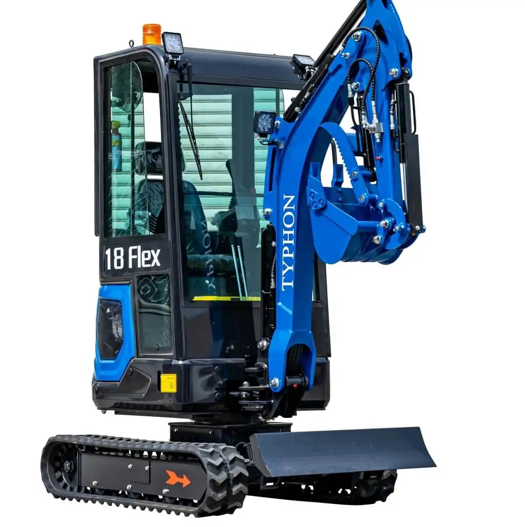 TYPHON 18 FLEX PRO 1.8 Ton Mini Excavator USA with 12 attachments - 0