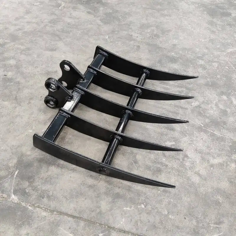 Rake Mini Excavator Attachment for Grading, Leveling, Loosening , Removing Soil USA