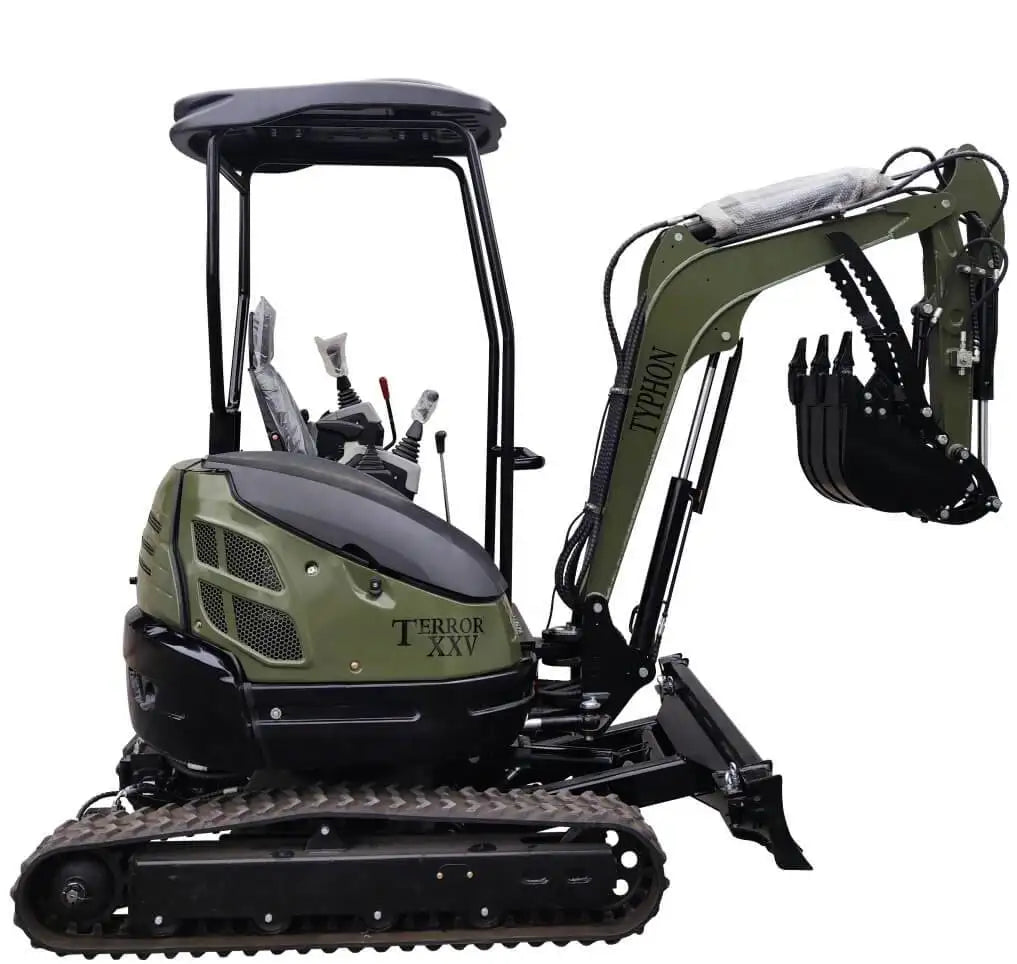 TYPHON TERROR XXV 2.5 Ton Mini Excavator KUBOTA Diesel Engine USA