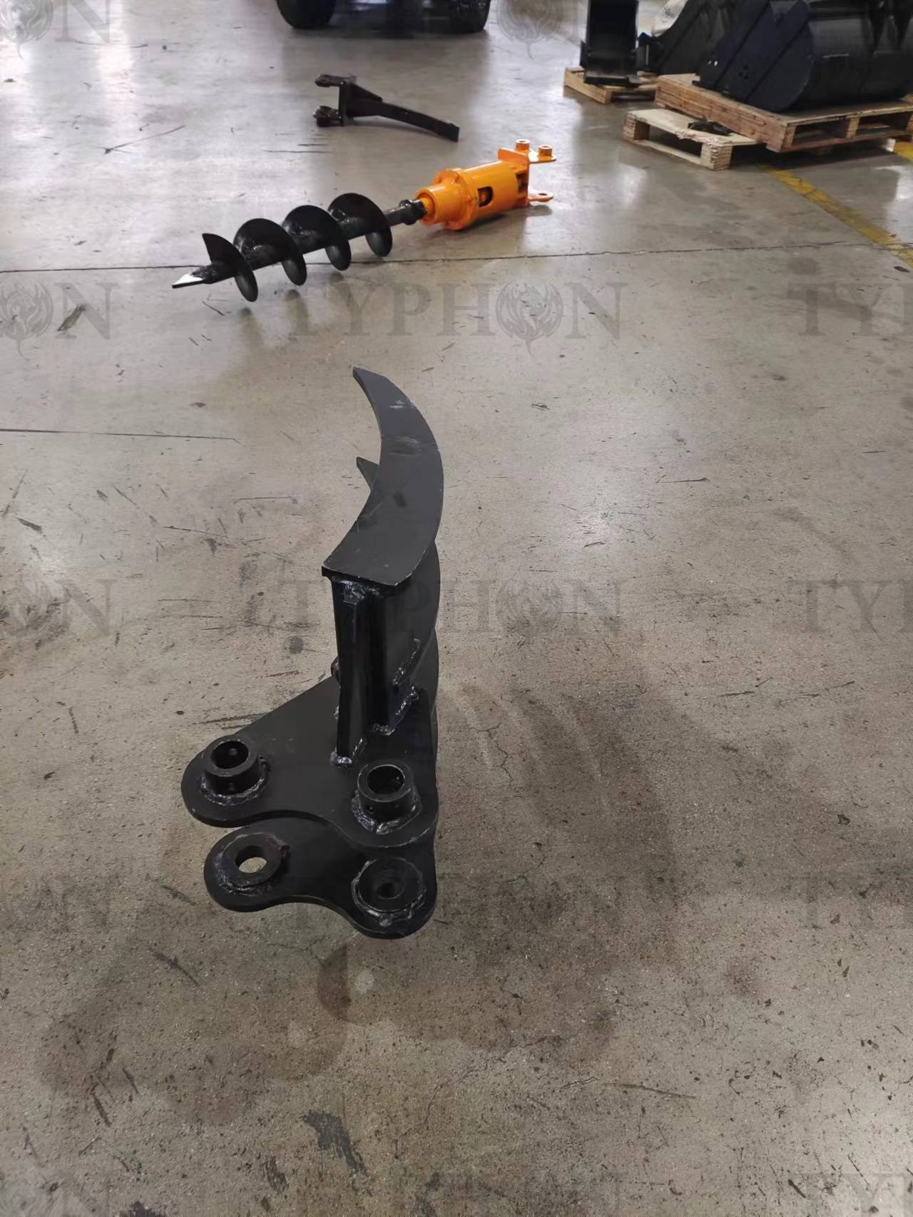 Mini Excavator Attachment Rake 22" Wide TYPHON Attachments For 2-3.5 ton Diggers - 0