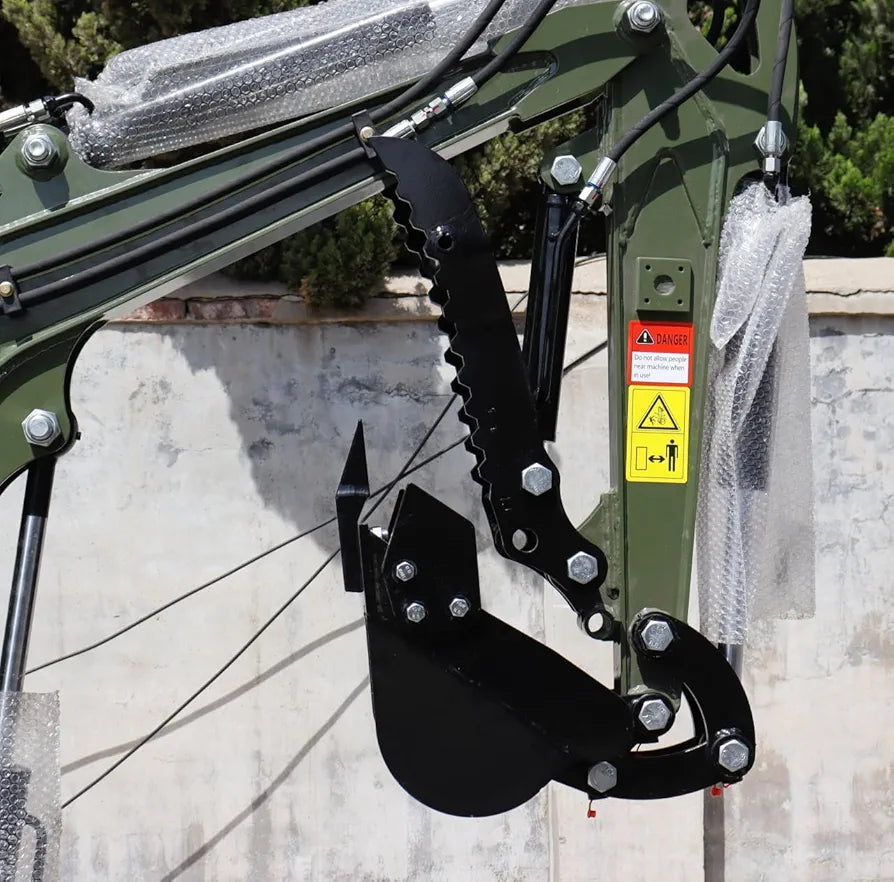 TYPHON Terror X Storm Mini Excavator – 1 Ton Trench Digger with Canopy, Wide Bucket – Mini Excavator Machine for Garden, Farms, Parks, Roads – Ideal for Digging, Drilling, Bull-Dozing