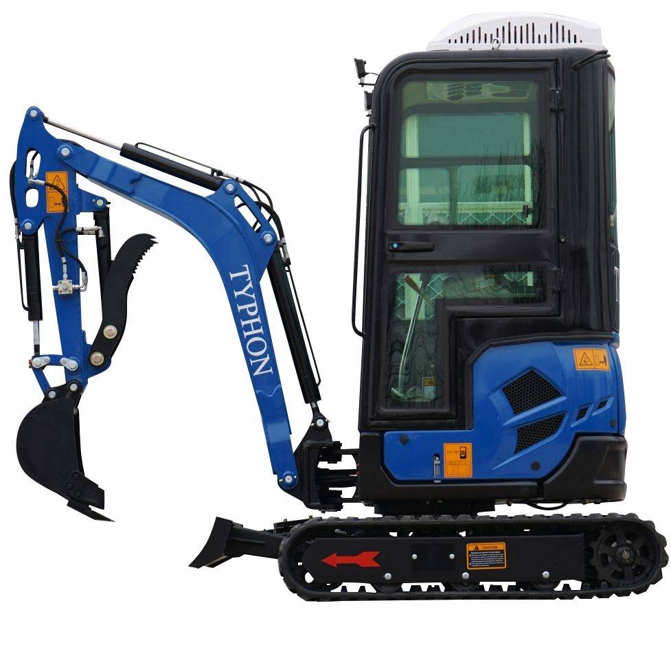 2025 4000 lb TYPHON TERROR XVII Cabin Mini Excavator Rubber Track with Kubota D902 Diesel Engine - 0