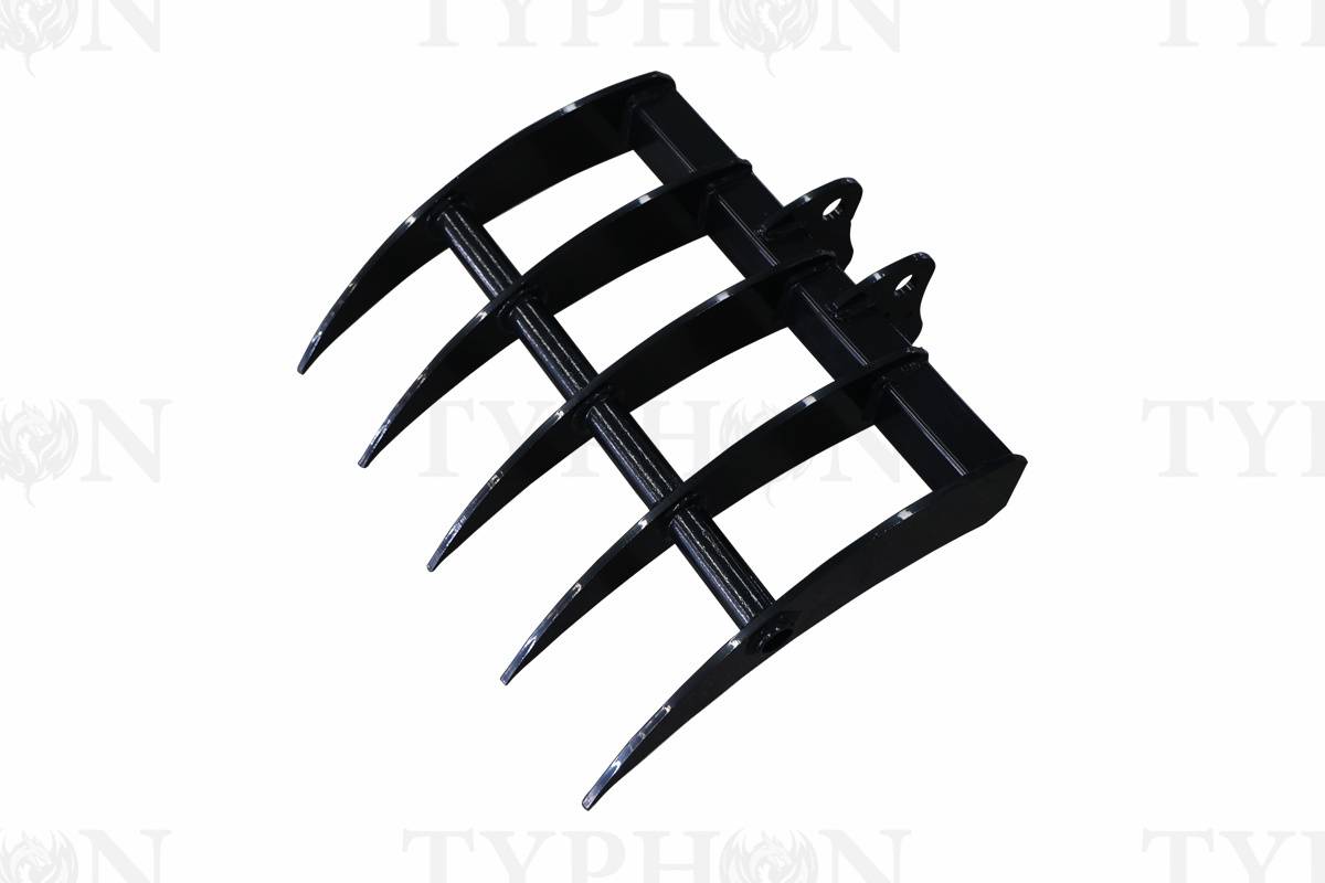 Mini Excavator Attachment Rake 22" Wide TYPHON Attachments For 2-3.5 ton Diggers