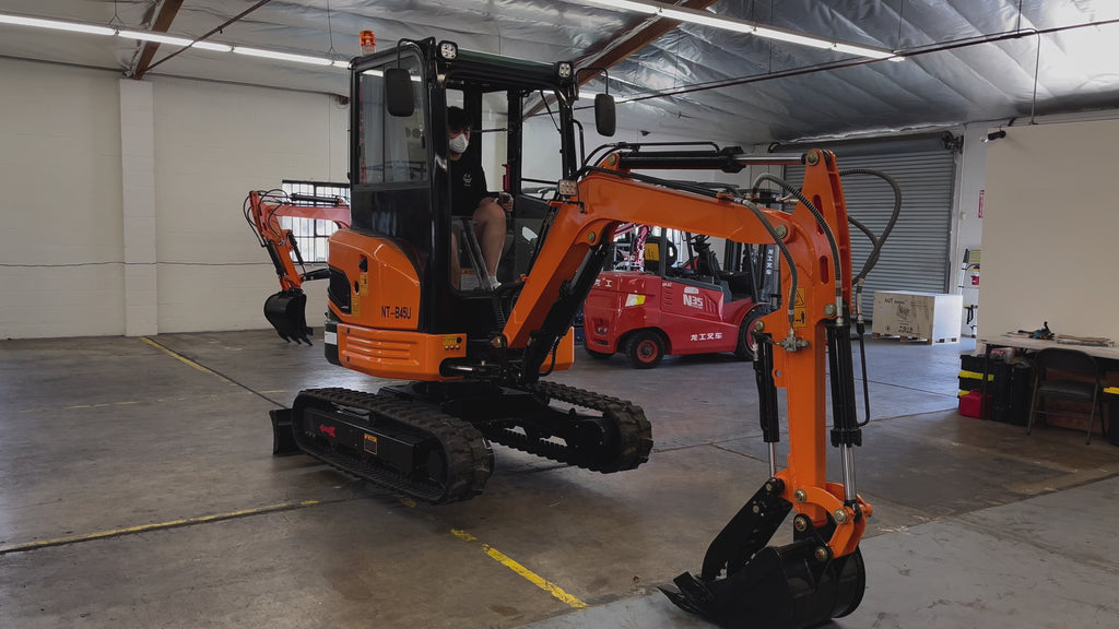 3 Ton, Yanmar Diesel Engine Mini Excavator w/ Swing Boom & Hydraulic Thumb | AGT-NTB45U | Pick up only or Arrange Shipping!