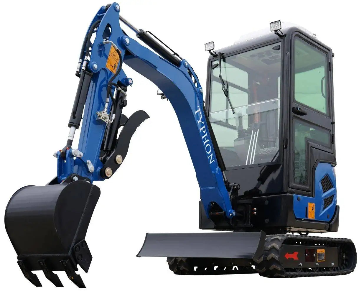 2025 4000 lb TYPHON TERROR XVII Cabin Mini Excavator Rubber Track with Kubota D902 Diesel Engine