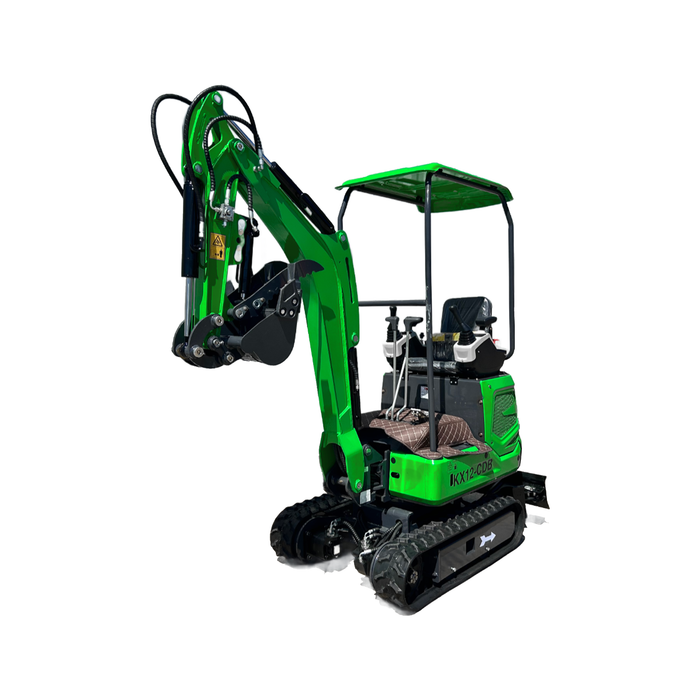 1 Ton, B&amp;S Engine Mini Small Excavator w/ Retractable Tracks &amp; Hydraulic Thumb | KX12-CDB - 0