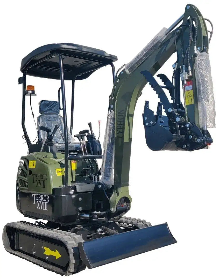 2025 4000 lb Typhon Terror XVIII Mini Excavator Rubber Track with Kubota Diesel Engine