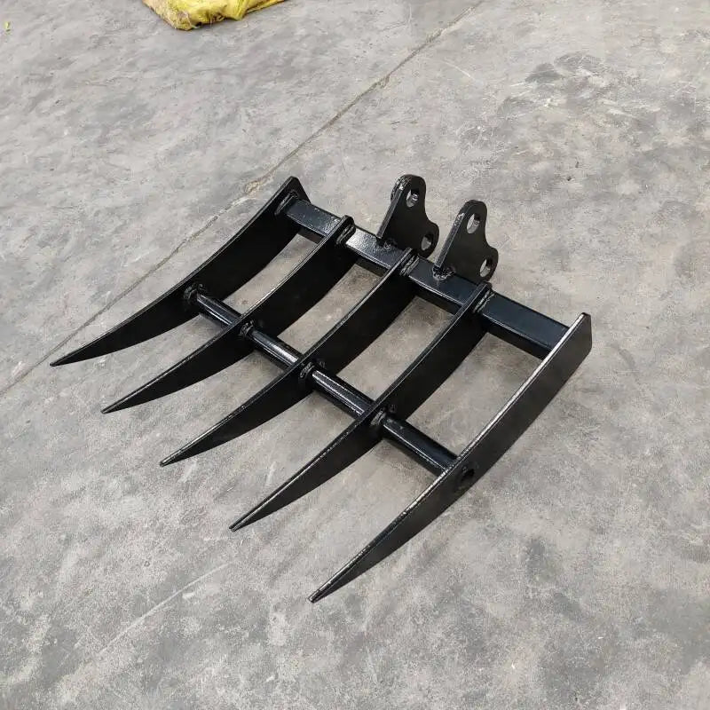 Rake Mini Excavator Attachment for Grading, Leveling, Loosening , Removing Soil USA