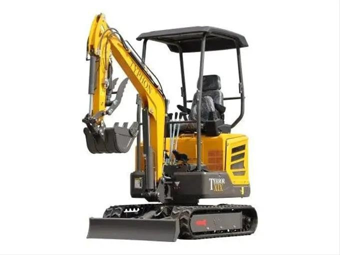 TYPHON TERROR XIX STORM Mini Excavator – 1.8 Ton Trench Digger with Boom Swing, Canopy - 0